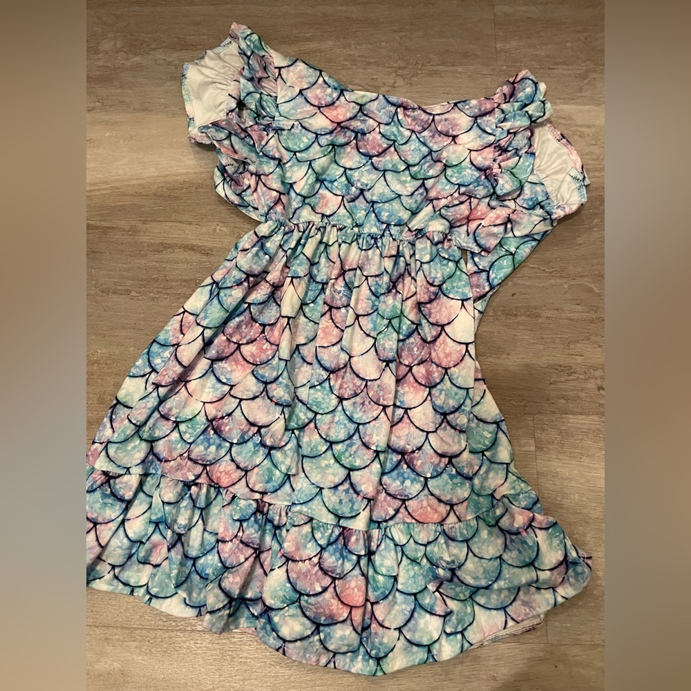 Girls 4T Colorful Mermaid Scale Dress